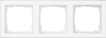 Gira Abdeckrahmen 3f durchgängig beschr. Gira E2 Klar/Reinweiß 071322