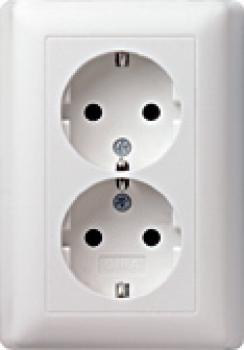 Gira SCHUKO 2f Vollpl. o.Kr. STK Standard 55 Reinweiß 078803