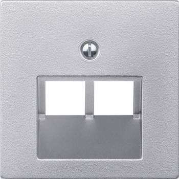 Merten System M UAE Abdeckung 2fach aluminium 298060