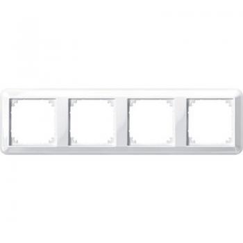 Merten ATELIER-M-Rahmen, 4fach, polarwei§ gl_nzend 388419