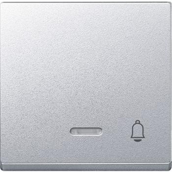 Merten System M Kontroll Wippe+Symbol Klingel, aluminium 430860