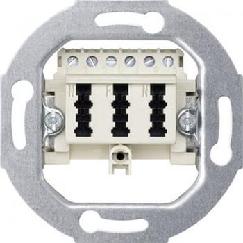 Merten Fernmelde-Anschlussdose TAE 3fach, 3x6 NFN, wei§ 465236