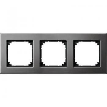 Merten M-PLAN-Metallrahmen, 3fach, Rhodiumgrau 475314