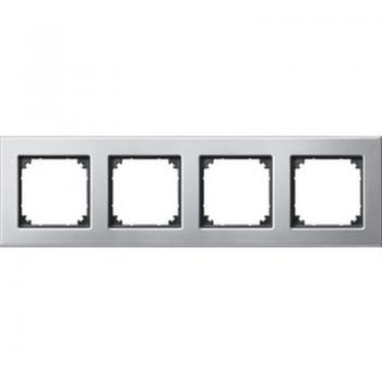 Merten M-PLAN-Metallrahmen, 4fach, Platinsilber 475460