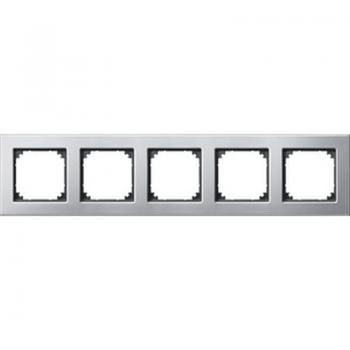Merten M-PLAN-Metallrahmen, 5fach, Platinsilber 475560