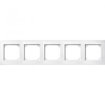 Merten M-PLAN-Rahmen, 5fach, polarweiß matt 486519