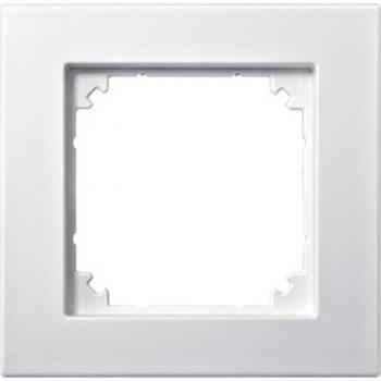 Merten M-PLAN II-Rahmen, 1fach, bündiger Einbau, polarweiß matt 488119