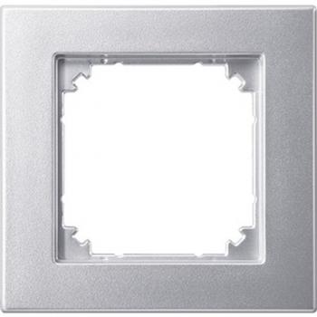 Merten M-PLAN II-Rahmen, 1fach, bündiger Einbau, aluminium 488160