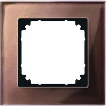 Merten M-PLAN-Echtglasrahmen, 1fach, Mahagonibraun 489115