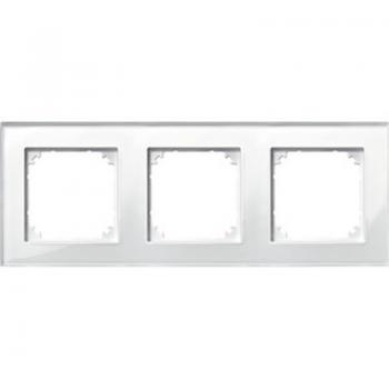 Merten M-PLAN-Echtglasrahmen, 3fach, Brillantweiß 489319