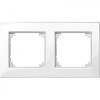 Merten M-PLAN-Rahmen, 2fach, polarweiß glänzend 515219