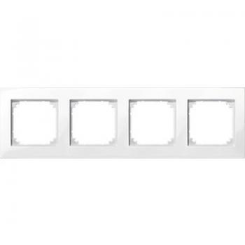 Merten M-PLAN-Rahmen, 4fach, polarweiß glänzend 515419