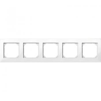 Merten M-PLAN-Rahmen, 5fach, polarweiß glänzend 515519