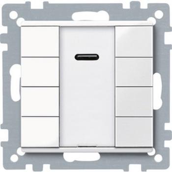 Merten Taster 4fach plus mit IR-Empf_nger, polarwei§ gl_nzend, System M 617519