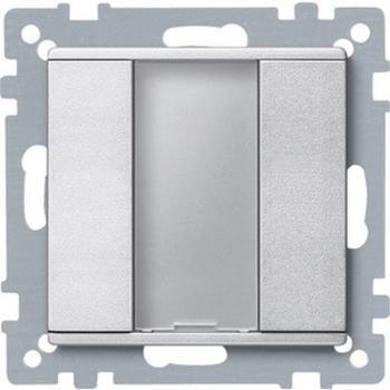 Merten Taster 1fach plus, aluminium, System M 627560