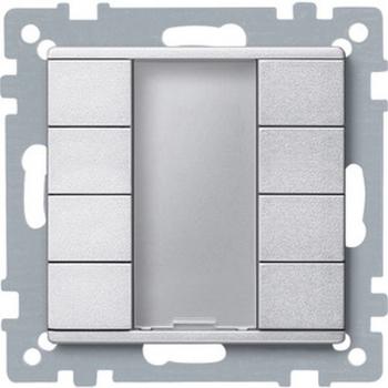 Merten Taster 4fach plus, aluminium, System M 627860
