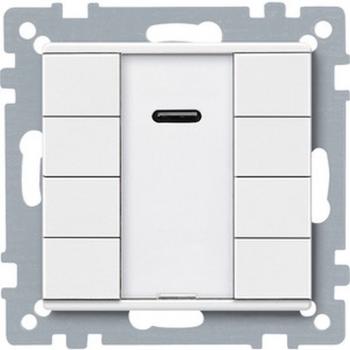 Merten Taster 4fach plus mit IR-Empf_nger, polarwei§, System M 627919