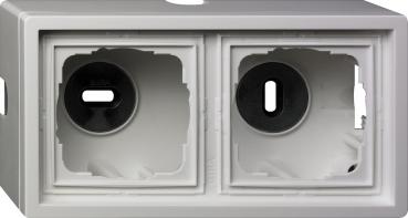 Gira Aufputz Geh_use 2fach Fl_chenschalter Reinwei§ 0062112