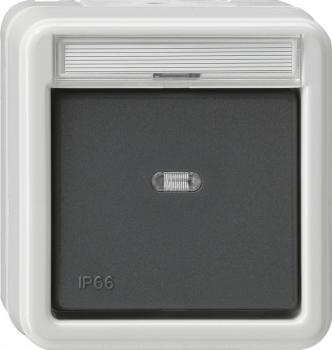 Gira IP44 WD Wippschalter/ Wechselschalter Aufputz Grau 010631