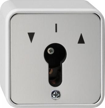 Gira IP44 WD SchlŸsselschalter 2pol Aufputz Grau 014430