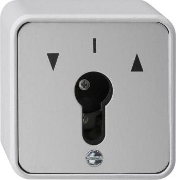 Gira IP44 WG SchlŸsseltaster Wechsler Aufputz Grau 016330
