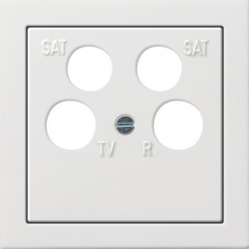 Gira Zentralplatte 4fach fuba ECG Astro Fl_chenschalter Reinwei§ 0259112