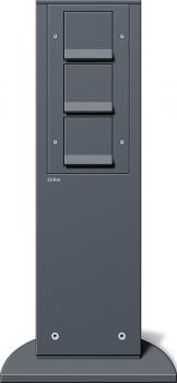 Gira 491mm 3xSCHUKO KS Energies_ule Anthrazit 134128