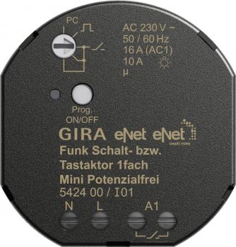 Gira Funk Schalt  Tastaktor Mini 1f pot.frei Gira eNet 542400