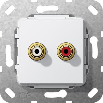 Gira Cinch Audio Gender Changer Einsatz Reinwei§ 563103