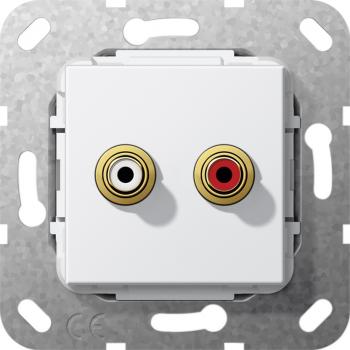 Gira Cinch Audio L_tanschluss Einsatz Reinwei§ 563203
