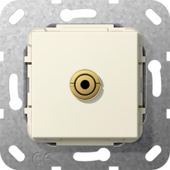 Gira Miniklinke 3,5 mm Kabelpeitsche Einsatz Cremewei§ 564901