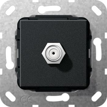 Gira SAT F Buchse Gender Changer Einsatz Schwarz matt 565010