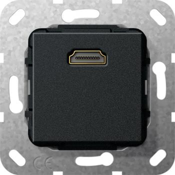 Gira HDMI Gender Changer Einsatz Schwarz matt 566910