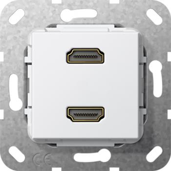 Gira HDMI 2fach Kabelpeitsche Einsatz Reinwei§ 567203