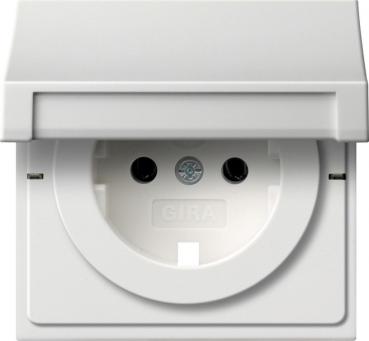 Gira Abd. SCHUKO KD + SH Flächenschalter Reinweiß 1442112
