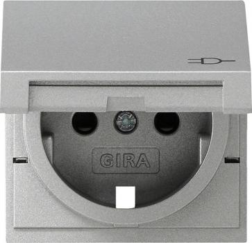 Gira Abd. SCHUKO KD + SH System 55 F Alu 144226