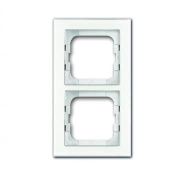 B+J Busch-axcent¨,  Rahmen 2-fach, wei§glas 1722-280