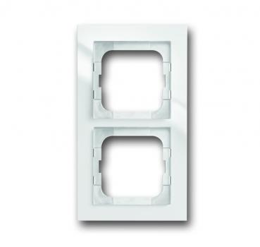 B+J Busch-axcent¨,  Rahmen flat, 2-fach, studiowei§ 1722-284/11