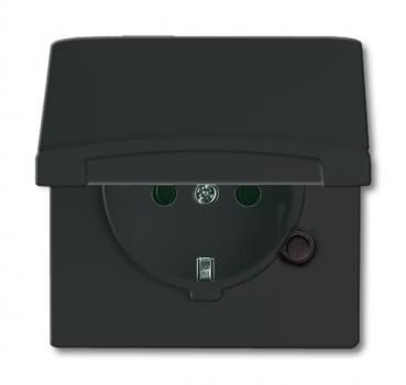 B+J allwetter Steckdose mit Klappdeckel anthrazit 20 EUGK-35-101