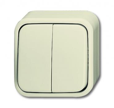 B+J Busch-Duro 2000® AP Serien-Wippschalter mit Beleuchtung, weiß 2601/5 APGL