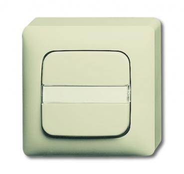 B+J Busch-Duro 2000® AP Wippschalter mit Beschriftungsfeld u. Bodenplatte, weiß 2601/6 N-32
