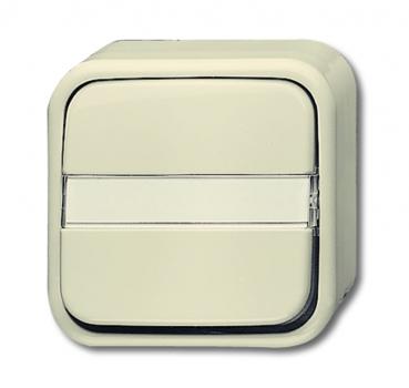 B+J Busch-Duro 2000® AP Wippschalter mit Beschriftungsfeld weiß 2601/6 NAP