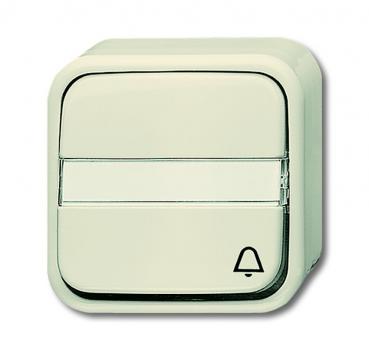 B+J Busch-Duro 2000® AP Wipptaster mit Beschriftungsfeld, weiß 2621 NAP/KI