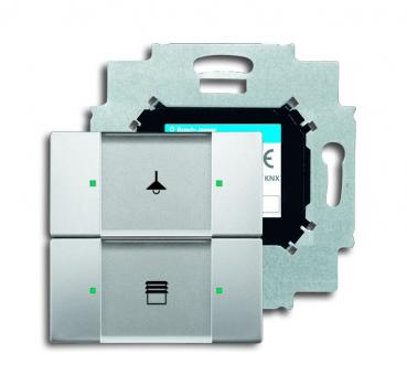 B+J  UP-Sensoren pur edelstahl, Tastsensor, 2-fach mit Busankoppler, edelstahl 6126/01-866