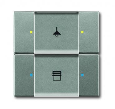 B+J  UP-Sensoren solo¨, Tastsensor, 2/4-fach, Multifunktion, graumetallic 6126/02-803