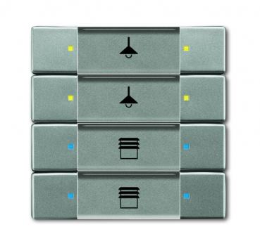 B+J  UP-Sensoren solo¨, Tastsensor, 4/8-fach, Multifunktion, graumetallic 6127/02-803