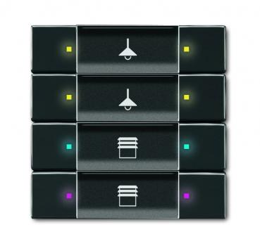B+J  UP-Sensoren future¨ linear, Tastsensor, 4/8-fach, Multifunktion, anthrazit 6127/02-81
