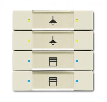 B+J  UP-Sensoren solo¨, Tastsensor, 4/8-fach, Multifunktion, elfenbeinwei§ 6127/02-82