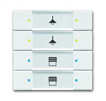 B+J  UP-Sensoren solo¨, Tastsensor, 4/8-fach, Multifunktion, studiowei§ 6127/02-84