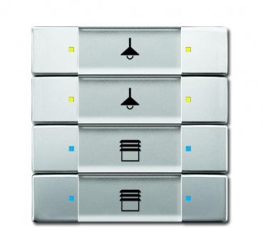 B+J  UP-Sensoren pur edelstahl, Tastsensor, 4/8-fach, Multifunktion, edelstahl 6127/02-866